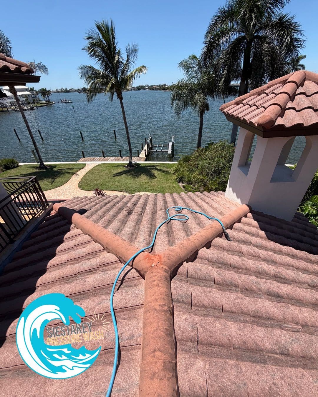Project Barrel Tile Roof Soft Wash on Siesta Key image