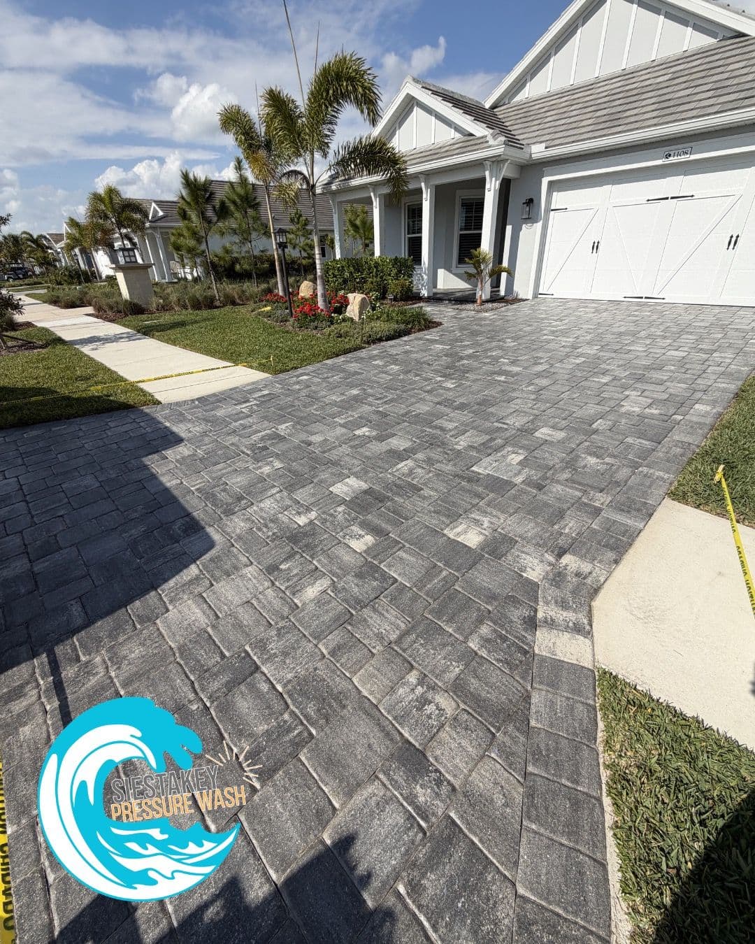 Project Sparkling Driveway and Patio Shine in Lakewood Ranch with Our High Shine Sealer image