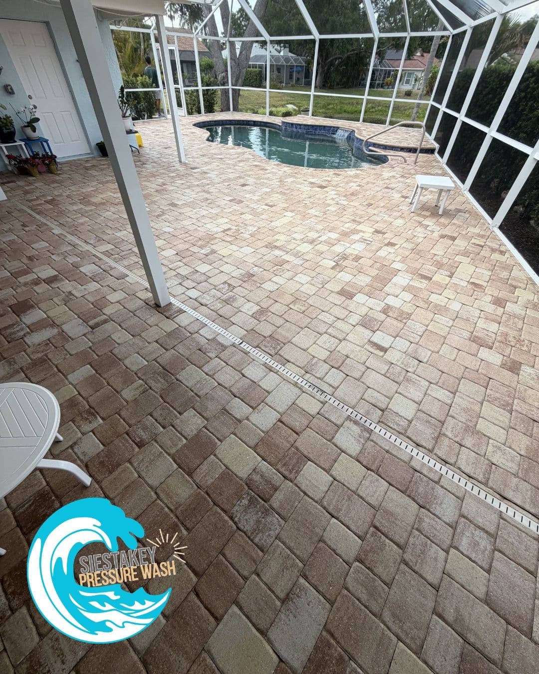Gallery photos for Pool Deck Pavers Cleaned and Sealed the Right Way: Image #1
