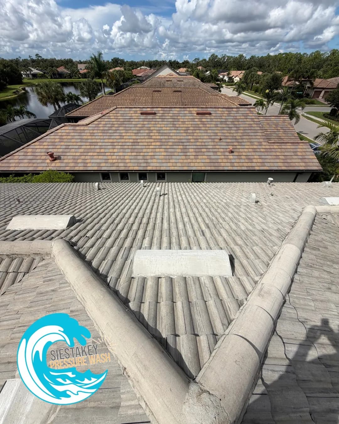 Gallery photos for Soft Wash Roof Cleaning Wipes Out Black Streaks in Sarasota: Image #1