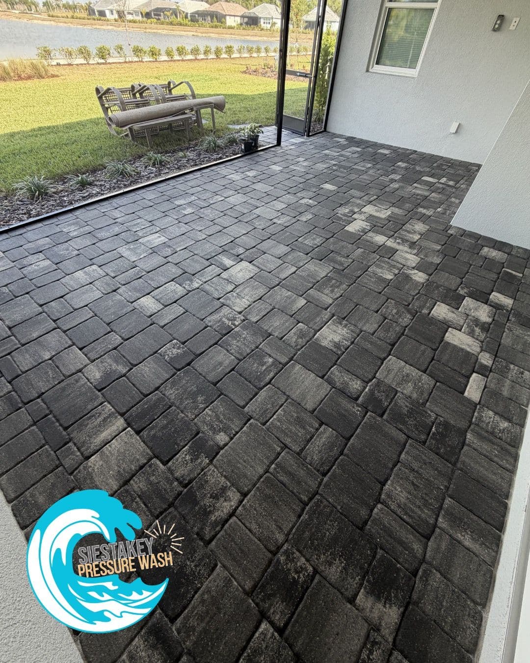 Gallery photos for Sparkling Driveway and Patio Shine in Lakewood Ranch with Our High Shine Sealer: Image #2