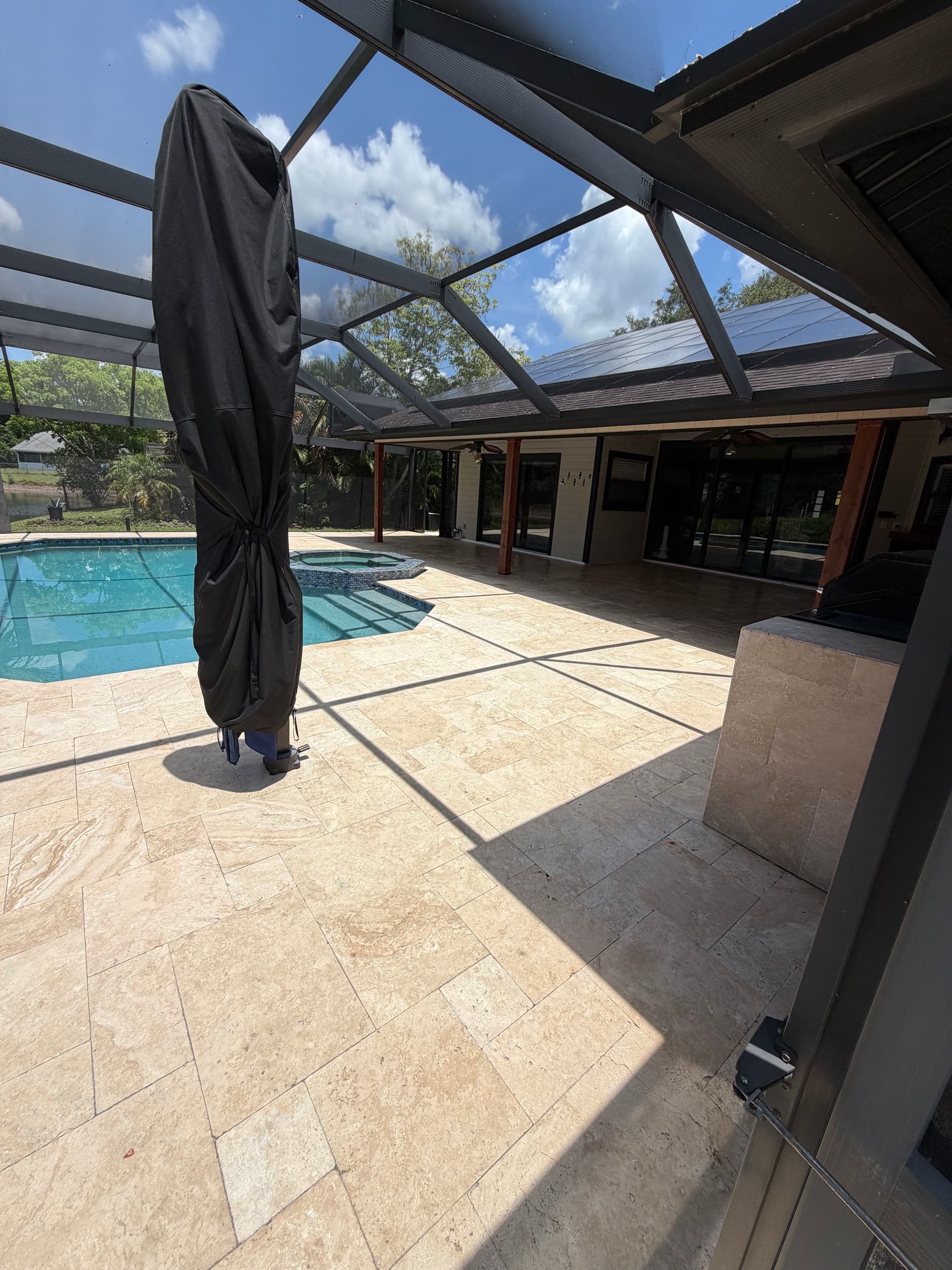 Gallery photos for Travertine Pool Deck Sealing Done Right in Florida: Image #2