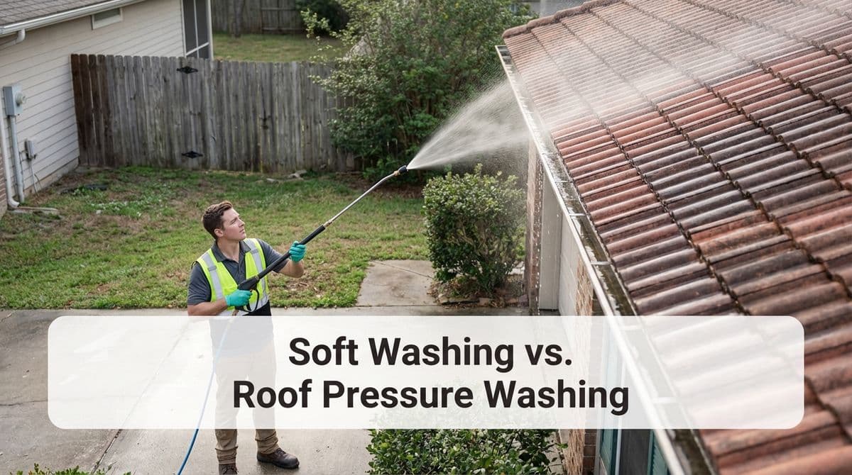 Featured post - Soft Washing vs. Roof Pressure Washing for Tile Roofs